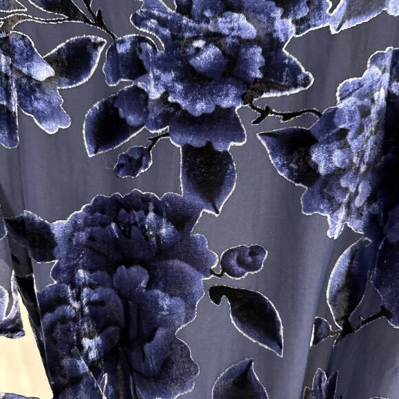 Anthropologie Hutch Short Sleeve Velvet Burnout Wrap Floral Maxi Dress ZOLA - XL - Picture 9 of 15